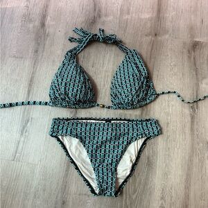 La Blanca Black and Teal Bikini